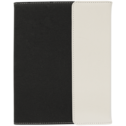 Leatherette with Gray Canvas Portfolio with Notepad
