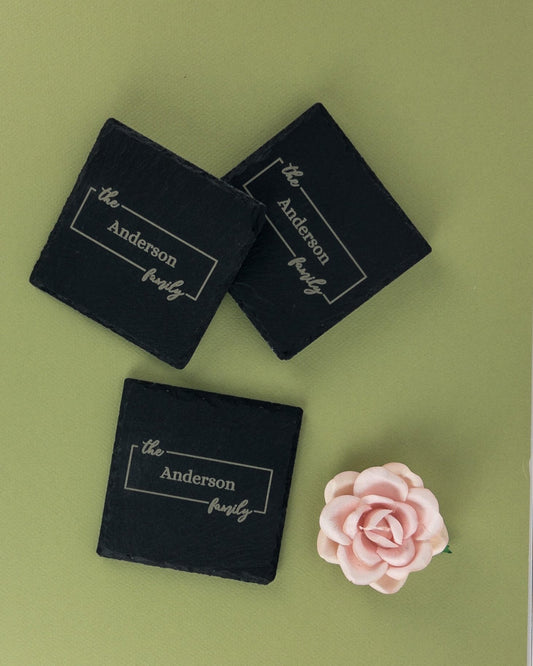 Personalized Slate Coaster Set (set of 4)