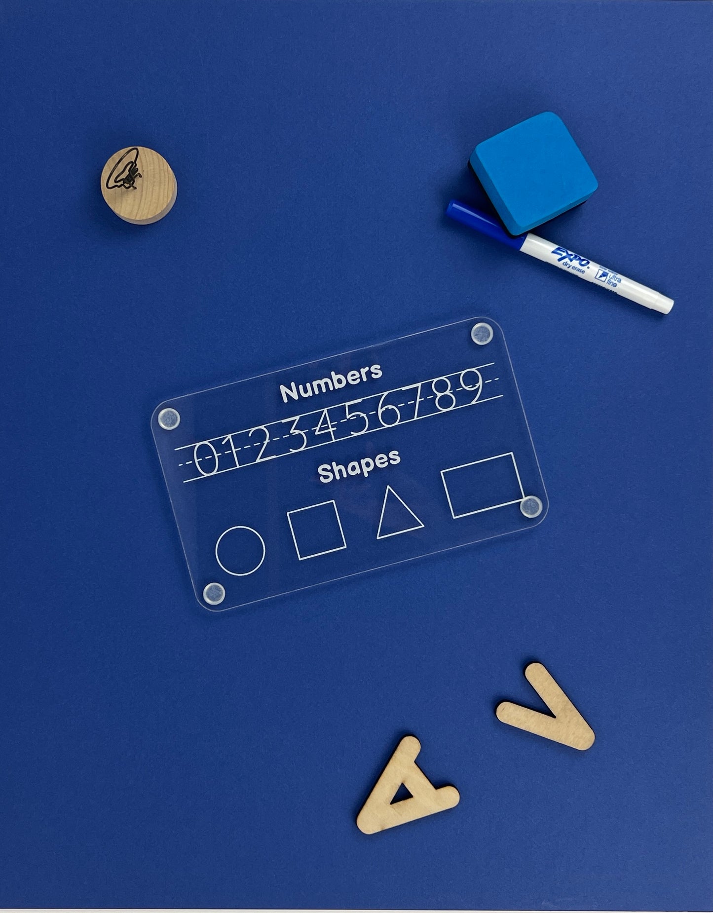 Dry Erasable Numbers, Shapes and Personalized Name Tracing Set