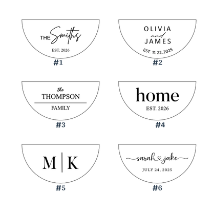 Round Marble and Acacia Personalized Wood Coaster Set