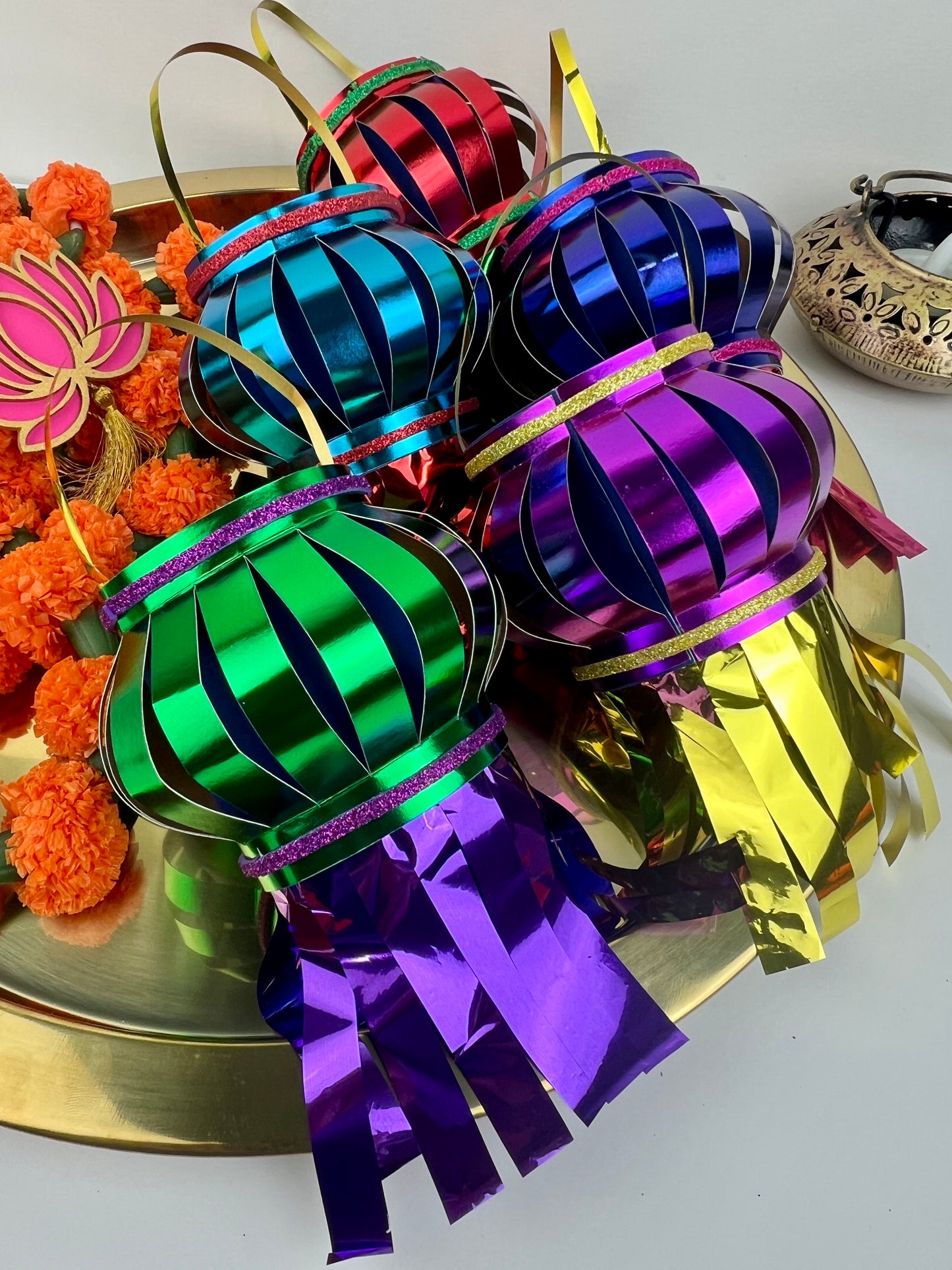 Mini Diwali Lanterns - Deluxe (Set of 5)