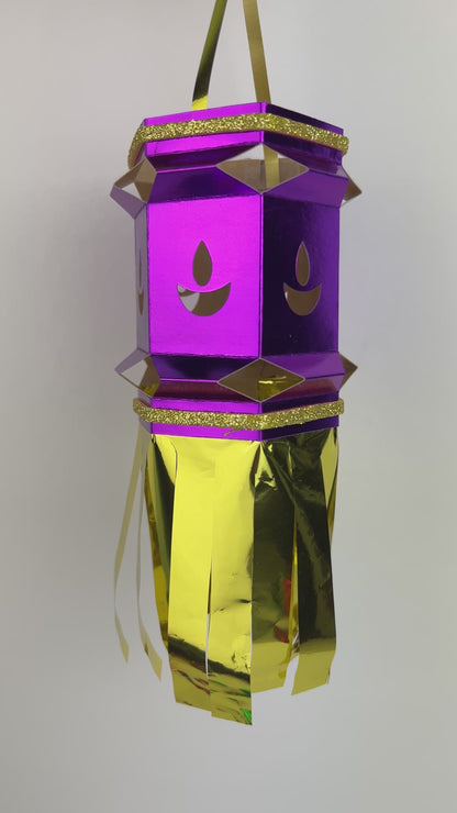 Mini Diwali Lanterns - Classic (Set of 5) Ships flat